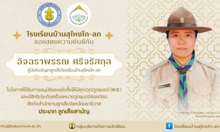 ขอแสดงความยินดีกับครูโรงเรียนบ้านสุไหงโก-ลก ที่ได้รับคุณวุฒิ วูดแบดจ์ (W.B.)